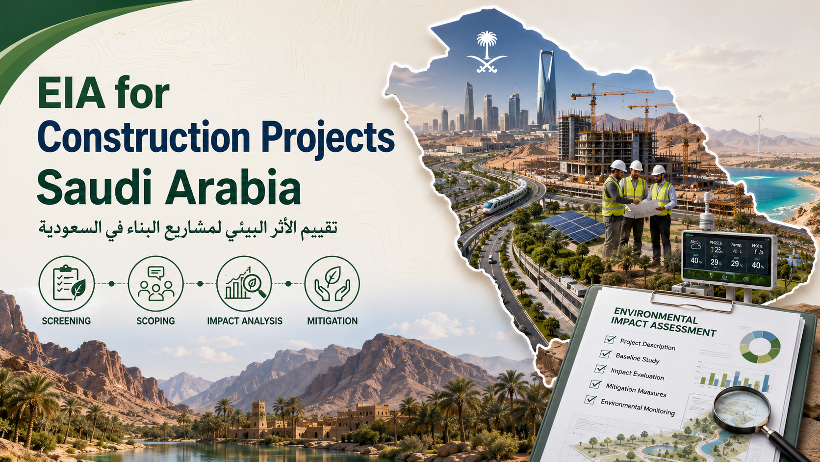 تقييم الأثر البيئي لمشاريع الإنشاء في السعودية