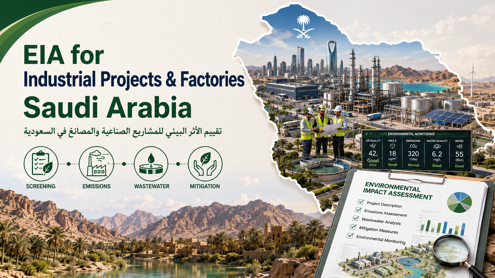 تقييم الأثر البيئي للمشاريع الصناعية والمصانع في السعودية