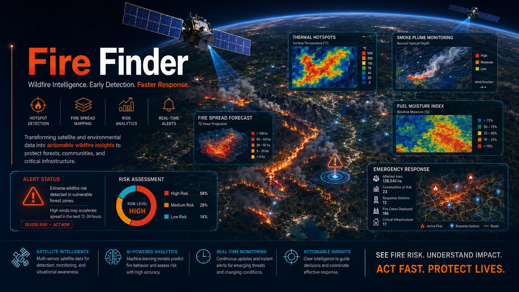 Fire Finder Earth observation service