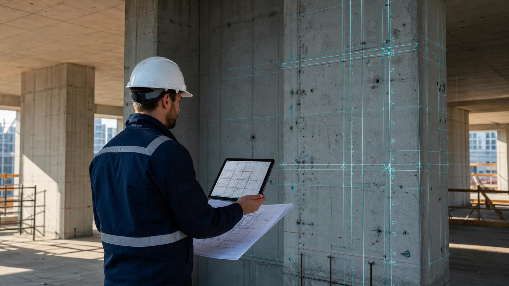 As-built vs drawings verification for structural projects