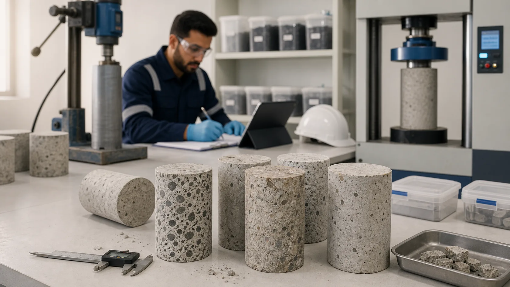 Concrete coring and compressive strength test in Saudi Arabia