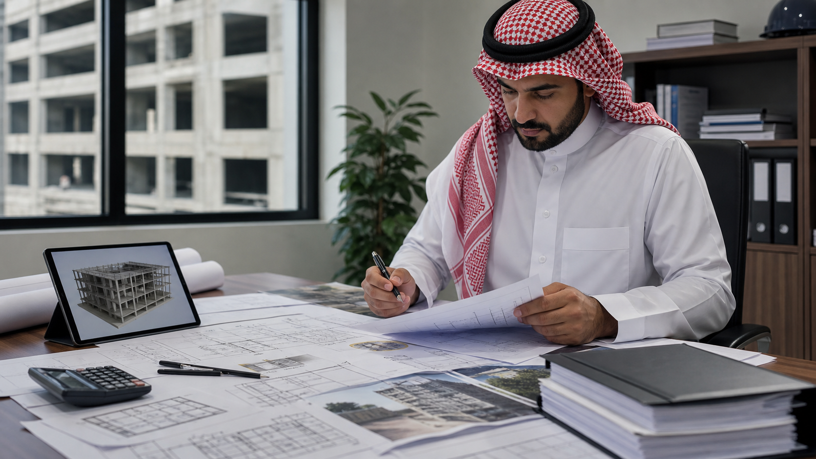 رسم هندسي توضيحي حول ما الذي تتطلبه رخصة تصحيح وضع مبنى قائم من المهندس الإنشائي؟